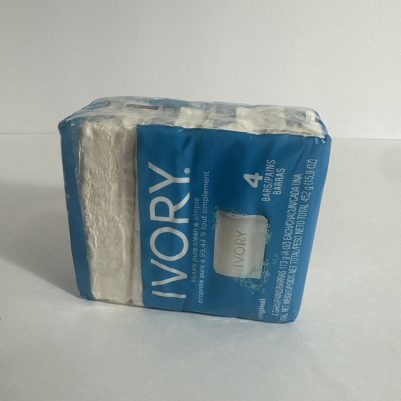 Ivory Bar Soap Original Scent For All Skin Types Pure Clean and Simple 4‎ Bars - Picture 5 of 7